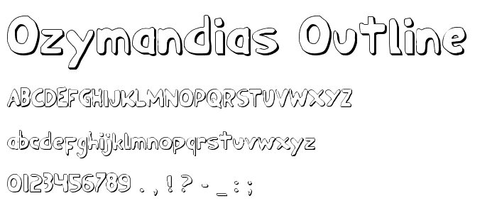 Ozymandias Outline font